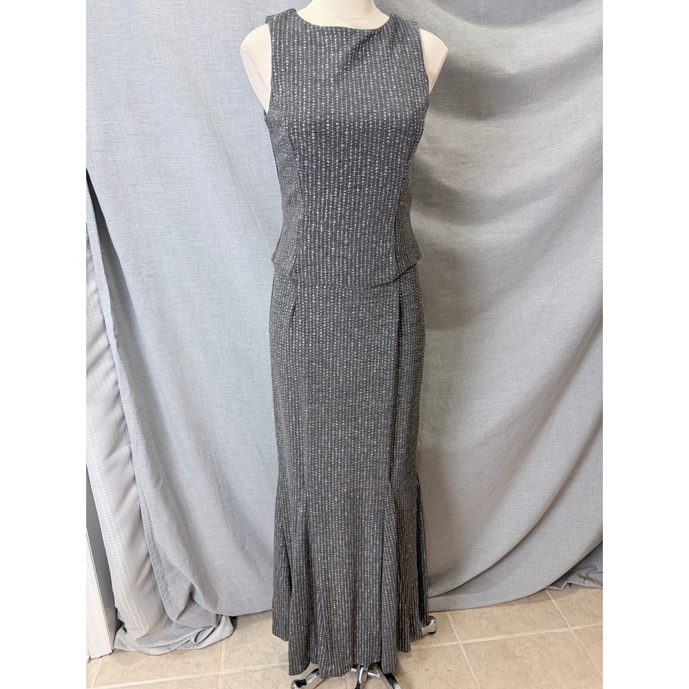 Vintage Y2K Scott McClintock Millennium 2000 Glitter Mermaid Maxi Dress 6P